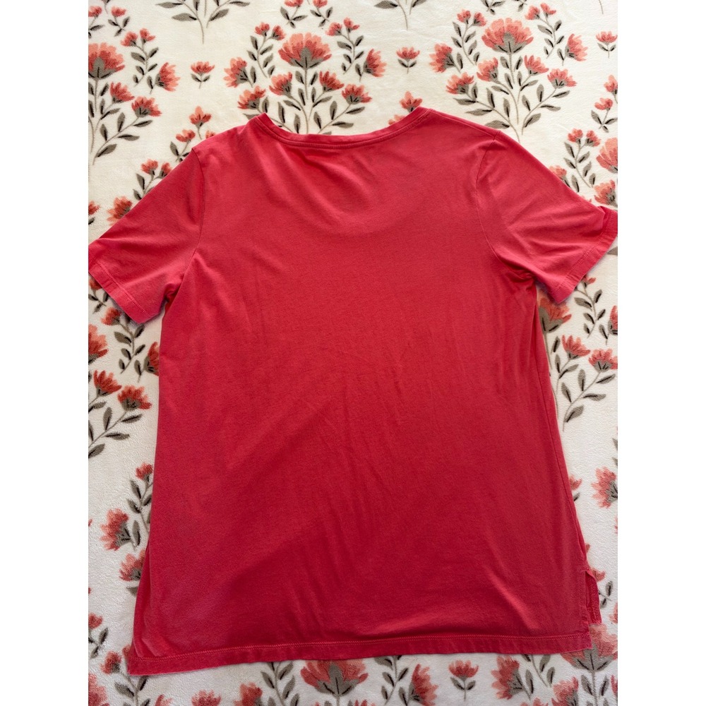 Eddie Bauer Womens Coral Pink Cotton Modal Scoop Neck T-Shirt L ELT3007S - Picture 3 of 6